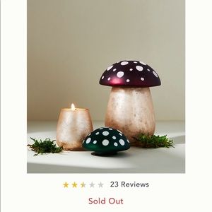 Anthropologie Large Amanita Mushroom Candle